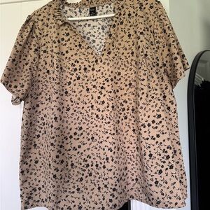 Floral Print Tan Top
